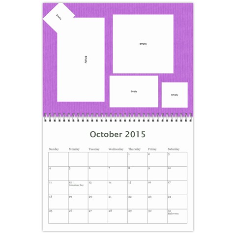 Calendar 2015 By Janet Andreasen Oct 2015