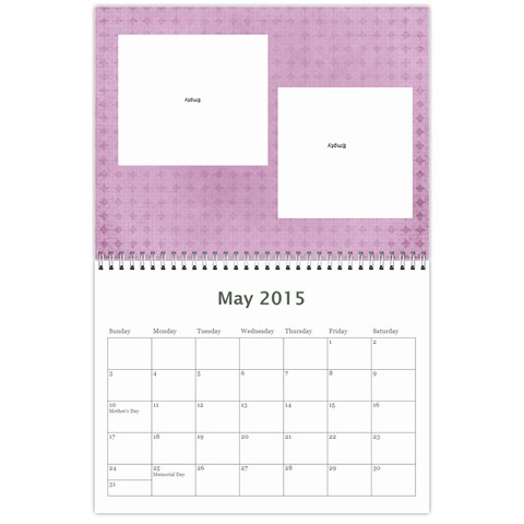 Calendar 2015 By Janet Andreasen May 2015