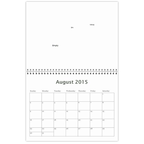 Calendar 2015 By Janet Andreasen Aug 2015