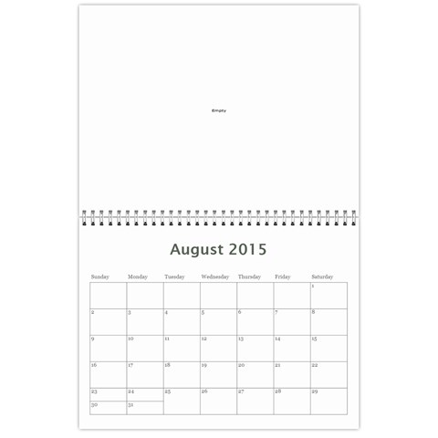 Calendar 2015 By Bekah Donohue Aug 2015