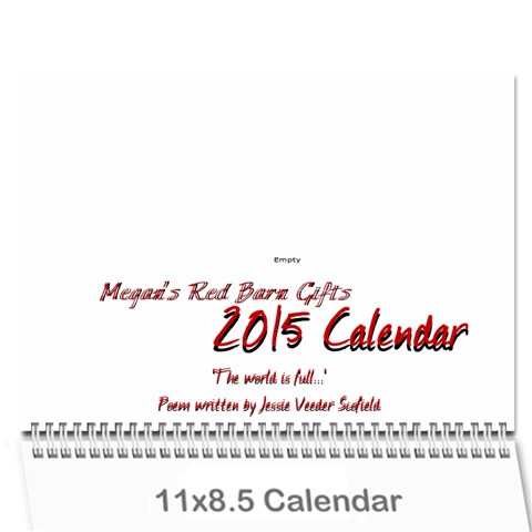 2015 Calendar By Megan Pennington Cover