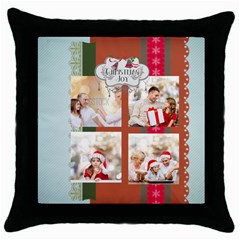xmas - Throw Pillow Case (Black) xmas - Throw Pillow Case (Black)