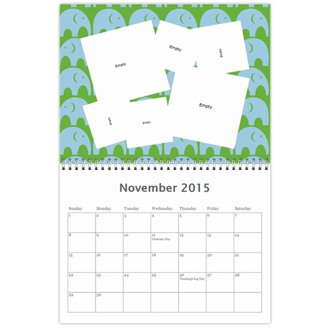 Cousins Calander By Julia Nov 2015