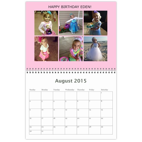 Cousins Calander By Julia Aug 2015
