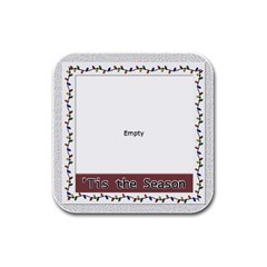 Tis The Season Rubber Square Coaster 4 pack - Rubber Square Coaster (4 pack)