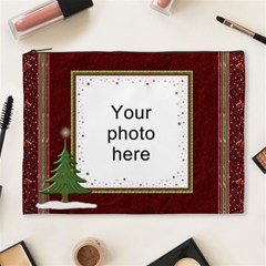 Christmas Red Xl Cosmetic Bag