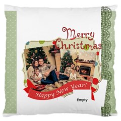 xmas - Large Premium Plush Fleece Cushion Case (Two Sides)