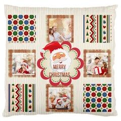 xmas - Large Premium Plush Fleece Cushion Case (Two Sides)