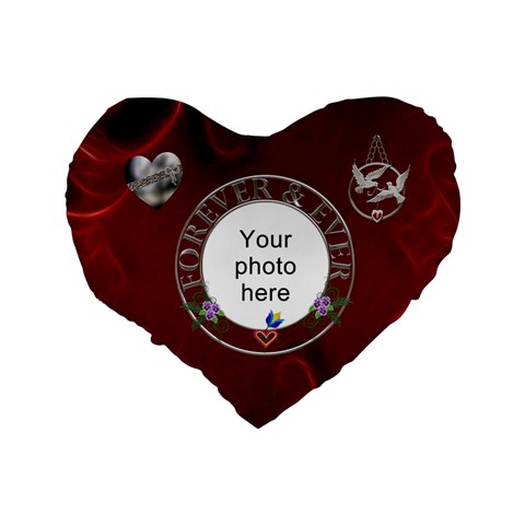 Love Forever Flano Heart Shape Cushion By Lil Back