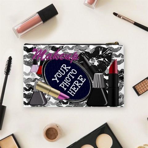 Makeup Black Cosmetic Bag M By Chere s Creations Back