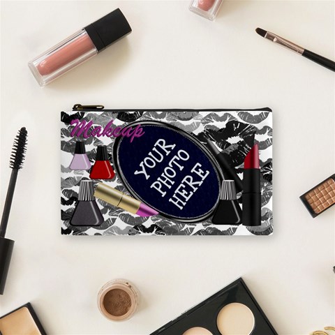 Makeup Black Cosmetic Bag Small By Chere s Creations Front