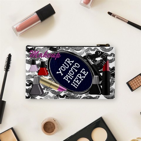 Makeup Black Cosmetic Bag Small By Chere s Creations Back