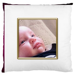 Pink and Gold Standard Flano Cushion Case - Standard Premium Plush Fleece Cushion Case (One Side)