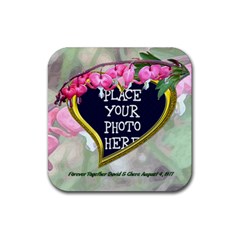 Bleeding Heart Rubber Coaster Square - Rubber Coaster (Square) Bleeding Heart Rubber Coaster Square - Rubber Coaster (Square)