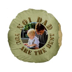 No 1 Dad Standard Flano Round Cushion - Standard 15 Premium Plush Fleece Round Cushion No 1 Dad Standard Flano Round Cushion - Standard 15 Premium Plush Fleece Round Cushion