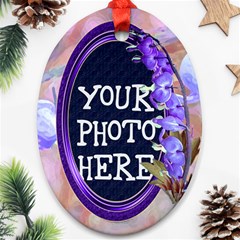 Purple Bleedingheart Oval Ornament Two Sides