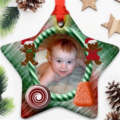 Candy Christmas Star Ornament Two Sides - Star Ornament (Two Sides) Candy Christmas Star Ornament Two Sides - Star Ornament (Two Sides)