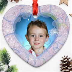 Bubble Heart Ornament Two Sides - Heart Ornament (Two Sides)