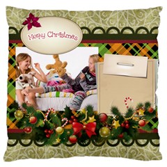 XMAS - Large Premium Plush Fleece Cushion Case (Two Sides)