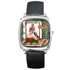 merry christmas - Square Metal Watch merry christmas - Square Metal Watch