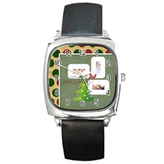 merry christmas - Square Metal Watch merry christmas - Square Metal Watch