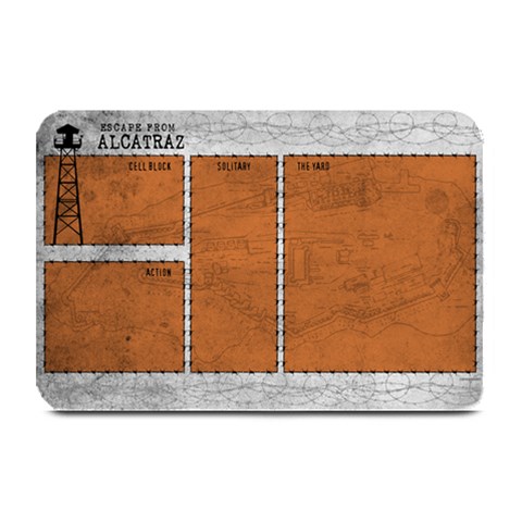 Mystery Rummy Alcatraz Mat By Andrew Korson 18 x12  Plate Mat