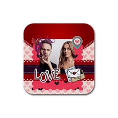 love - Rubber Square Coaster (4 pack) love - Rubber Square Coaster (4 pack)