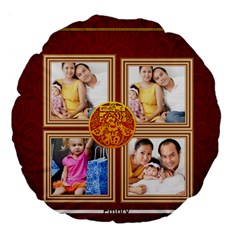 chinese new year - Large 18  Premium Plush Fleece Round Cushion 