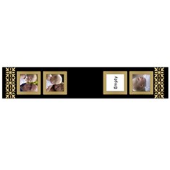 Black And Gold Flano Scarf (large)
