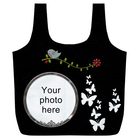 Black Nature Xl Full Print Recycle Bag By Lil Back
