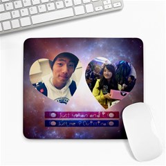 JUST CHI AND PAPA - Large Mousepad