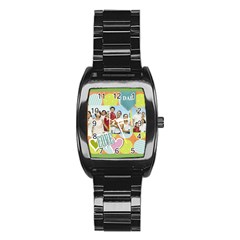 dad - Stainless Steel Barrel Watch