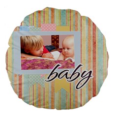 baby - Large 18 Premium Plush Fleece Round Cushion baby - Large 18 Premium Plush Fleece Round Cushion