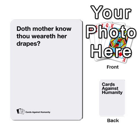 King Spasmicpuppy White Cards Against Humanity Deck 1 By Spasmicpuppy Front - DiamondK