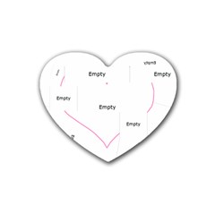 Ladybug-heart Rubber Coaster Heart 4 Pack
