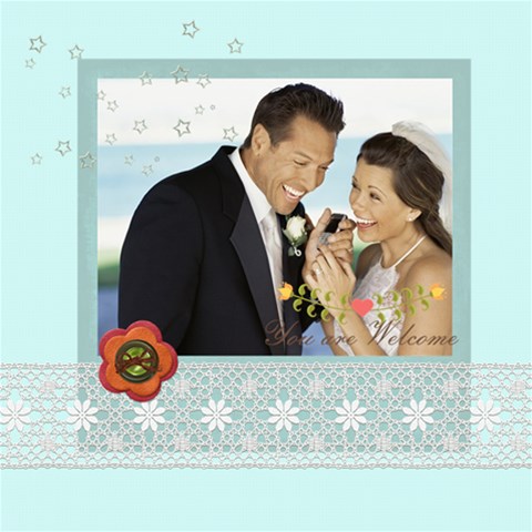 Wedding By Wedding 12 x12  Scrapbook Page - 1