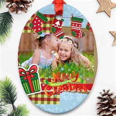 xmas - Oval Ornament (Two Sides)