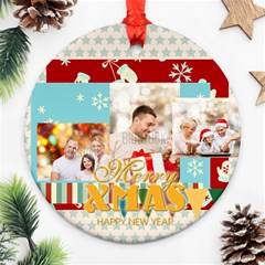xmas - Round Ornament (Two Sides)