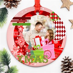 xmas - Round Ornament (Two Sides)