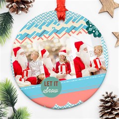 xmas - Round Ornament (Two Sides)