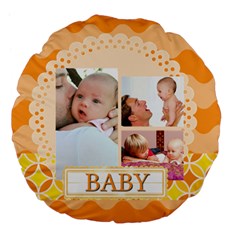 baby - Large 18 Premium Plush Fleece Round Cushion baby - Large 18 Premium Plush Fleece Round Cushion