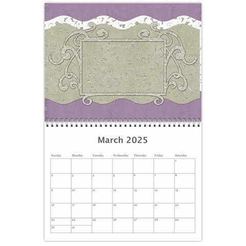2025 Calender Elegance By Shelly Mar 2025
