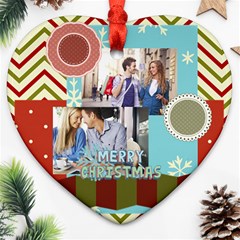 xmas - Heart Ornament (Two Sides)
