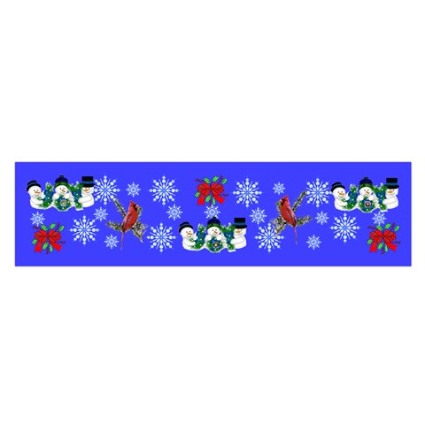 Snpowmen And Snowflake Satin Scarf By Kim Blair Front