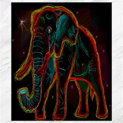 Psychedelic Elephant - Canvas 8  x 10 