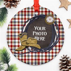 Lone Star Holiday 1 - Round Ornament (Two Sides) Lone Star Holiday 1 - Round Ornament (Two Sides)