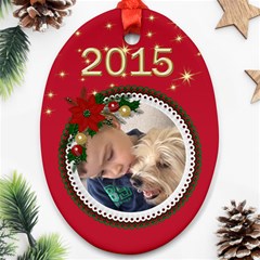 XMAS 2015 - Oval Ornament (Two Sides)