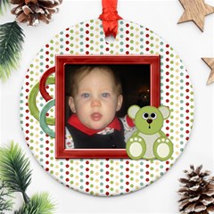 Baby s First Chrismas Ornament - Round Ornament (Two Sides) Baby s First Chrismas Ornament - Round Ornament (Two Sides)