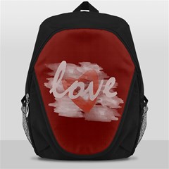Cute Bright Red Watercolor Love Heart - Backpack Bag