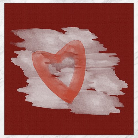 Romantic Watercolor Heart Red Canvas By Lucy 19 x19.27  Canvas - 1